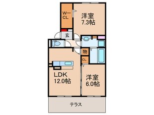 スクウェア街の物件間取画像